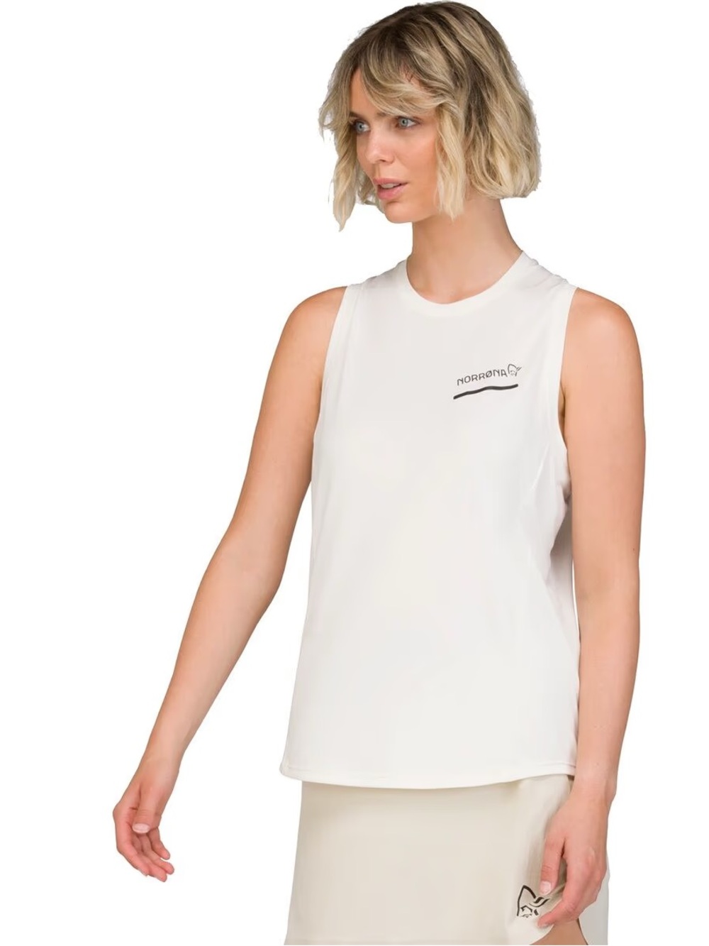Norrona Women's Senja Equaliser Tank Top Snow White